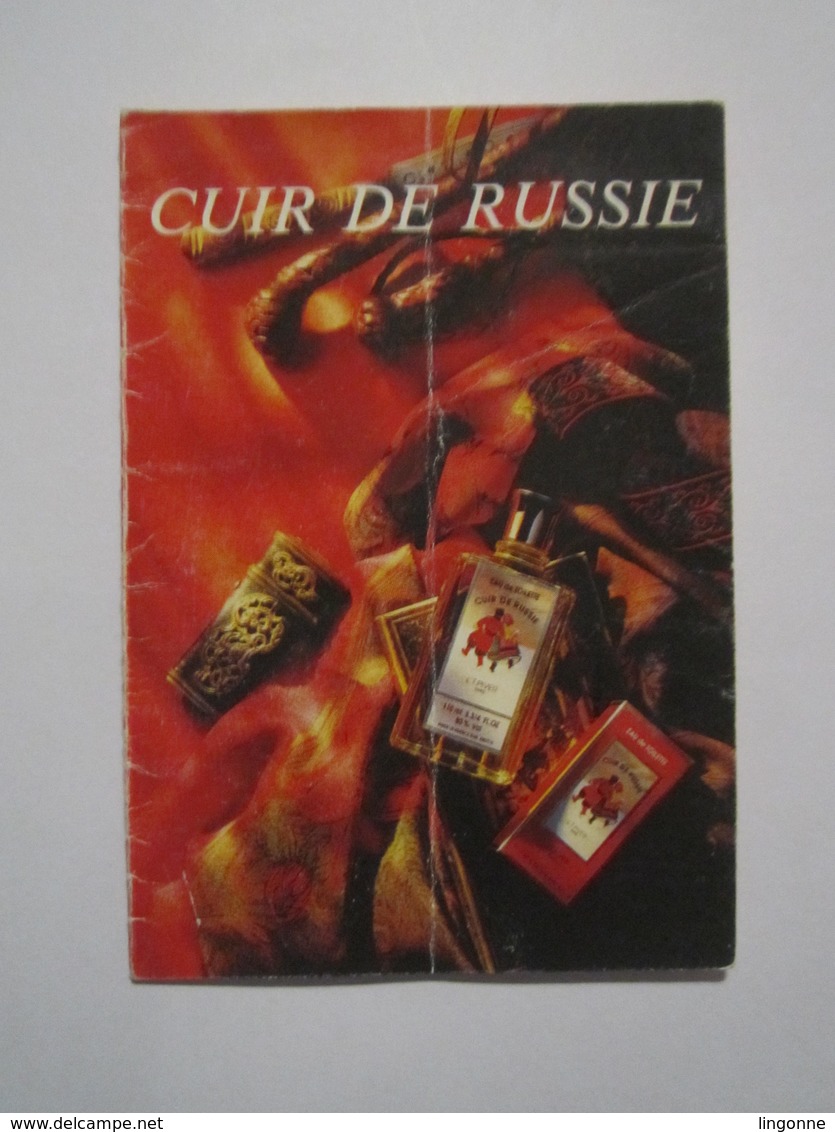 1992 PETIT CALENDRIER EN 2 VOLETS CUIR DE RUSSIE DE L.T. PIVER EAU DE TOILETTE MARC COIFFURE 21300 CHENOVE (Pliée) - Petit Format : 1991-00