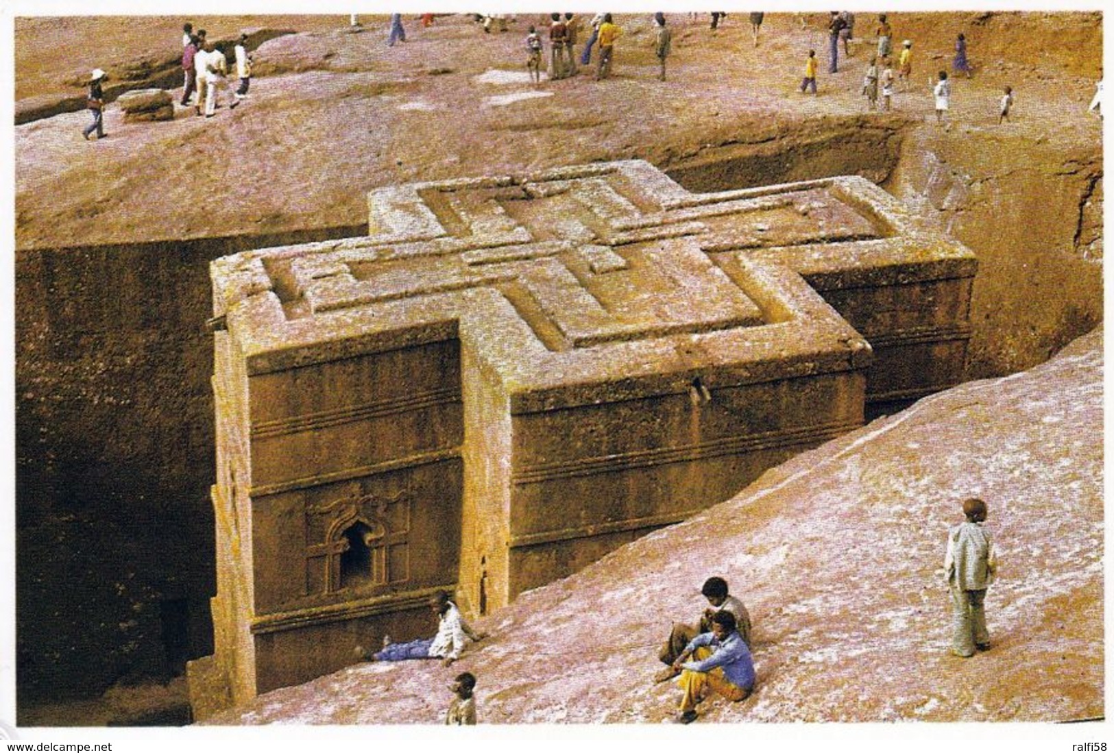 1 AK Äthiopien Ethiopia * Felsenkirche Bet Giyorgis In Lalibela - Erbaut Im 12. Jh. - Seit 1978 UNESCO Weltkulturerbe * - Äthiopien