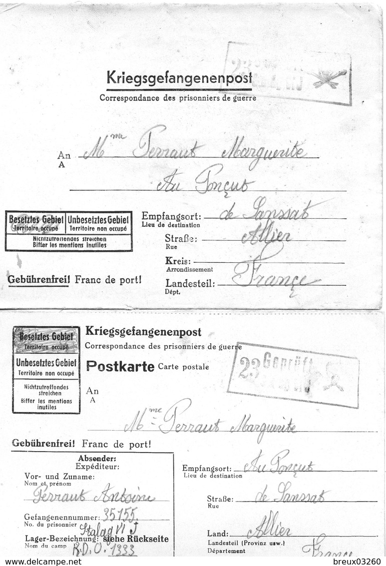 2 CP- " STALAG VI J "- Krefeld-Fichtenheim- - 1939-45