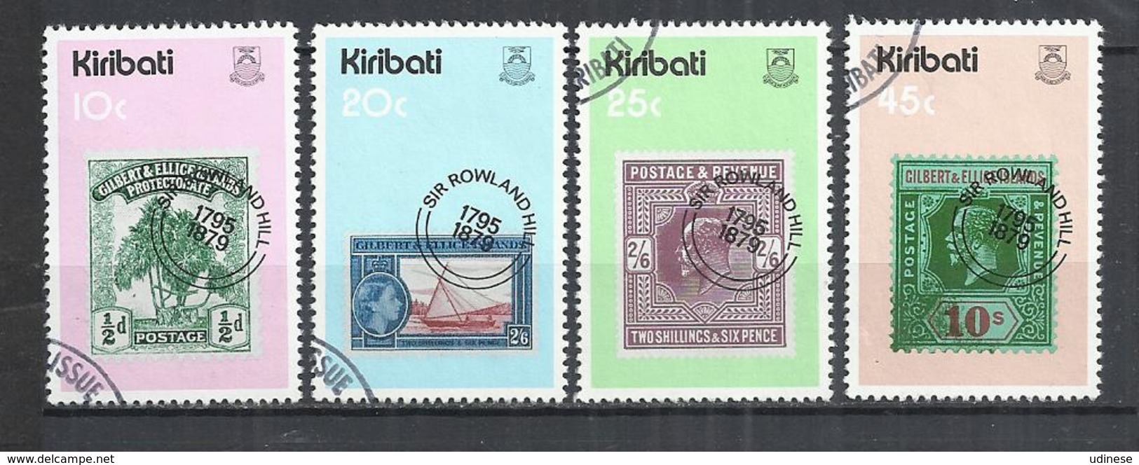 KIRIBATI 1979 - ROWLAND HILL ANNIVERSARY - CPL. SET - OBLITERE USED GESTEMPELT USADO - Kiribati (1979-...)