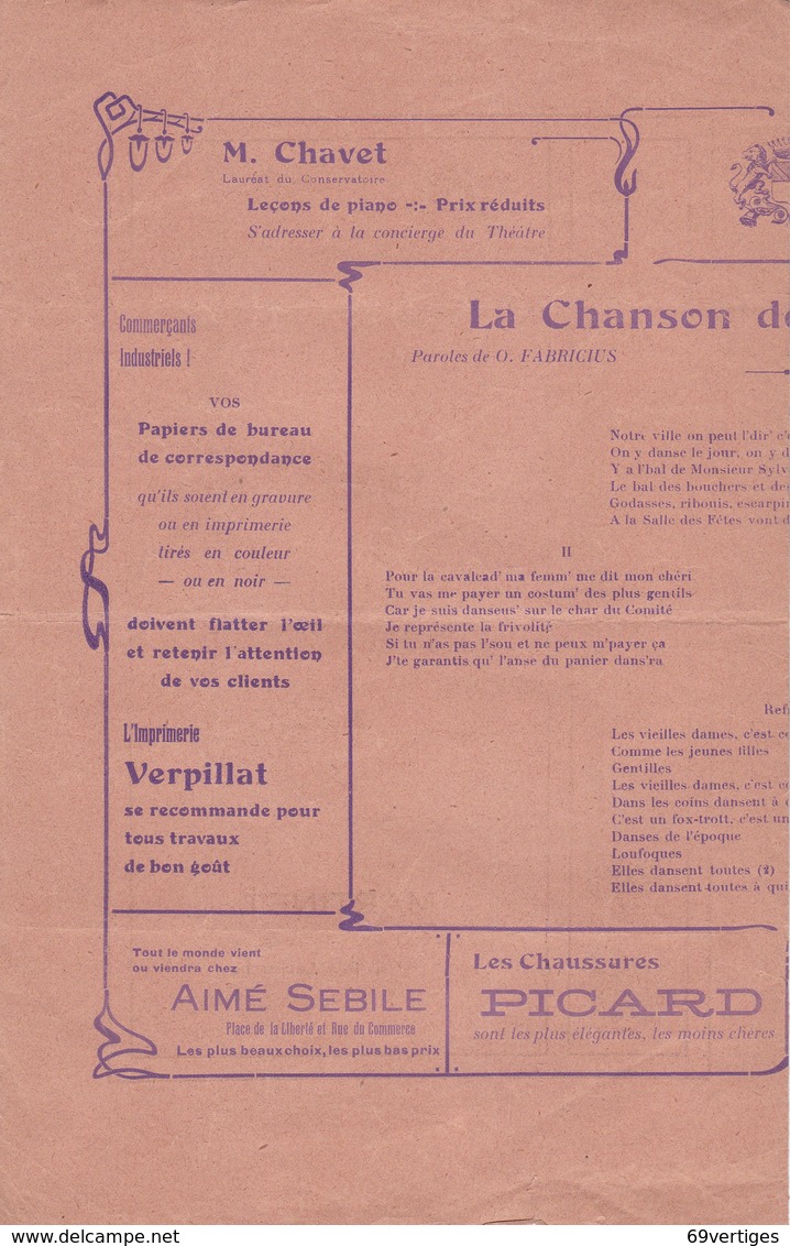 LONS LE SAUNIER, La Chanson De La Cavalcade 1925,Comité Permanent Des Fêtes De Bienfaisance - Autres & Non Classés