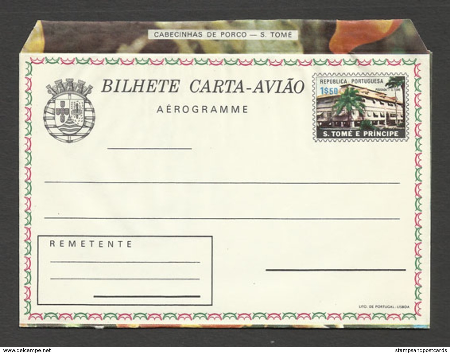 São Tome Et Principe Portugal Aerogramme 1971 Fruit St. Thomas & Prince 1971 Aerogram Fruit - St. Thomas & Prince