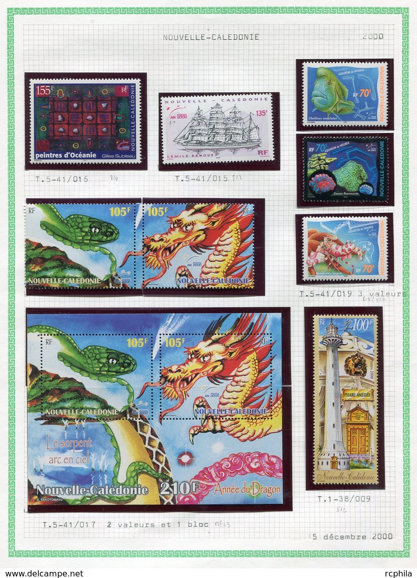 RC 11362 Nelle CALEDONIE LOT ANNÉE 1999 - 2000 NEUF ** TB - Neufs