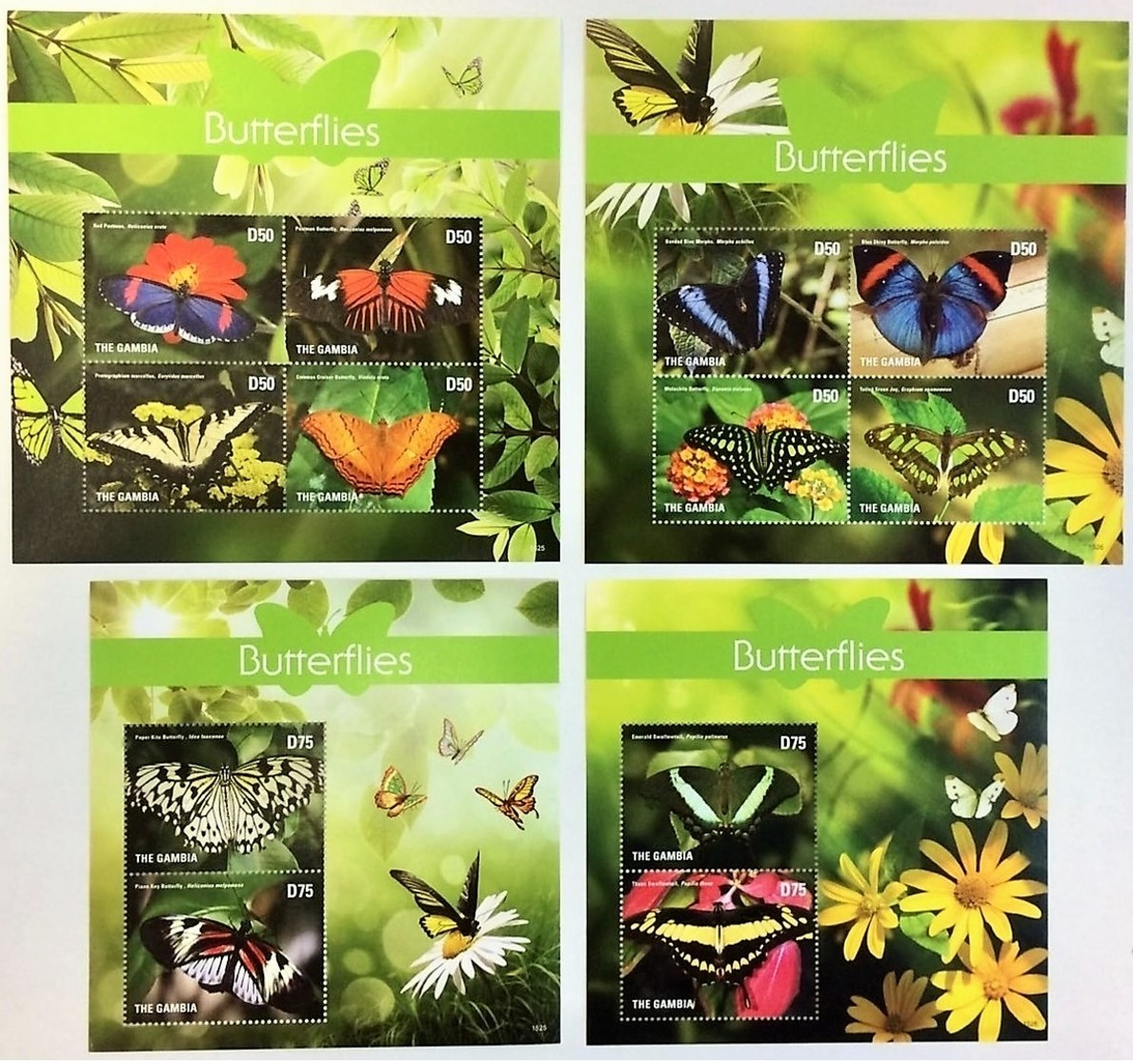 # Gambia 2015**Mi.7200-11 Butterflies , MNH [18;92-93] - Schmetterlinge