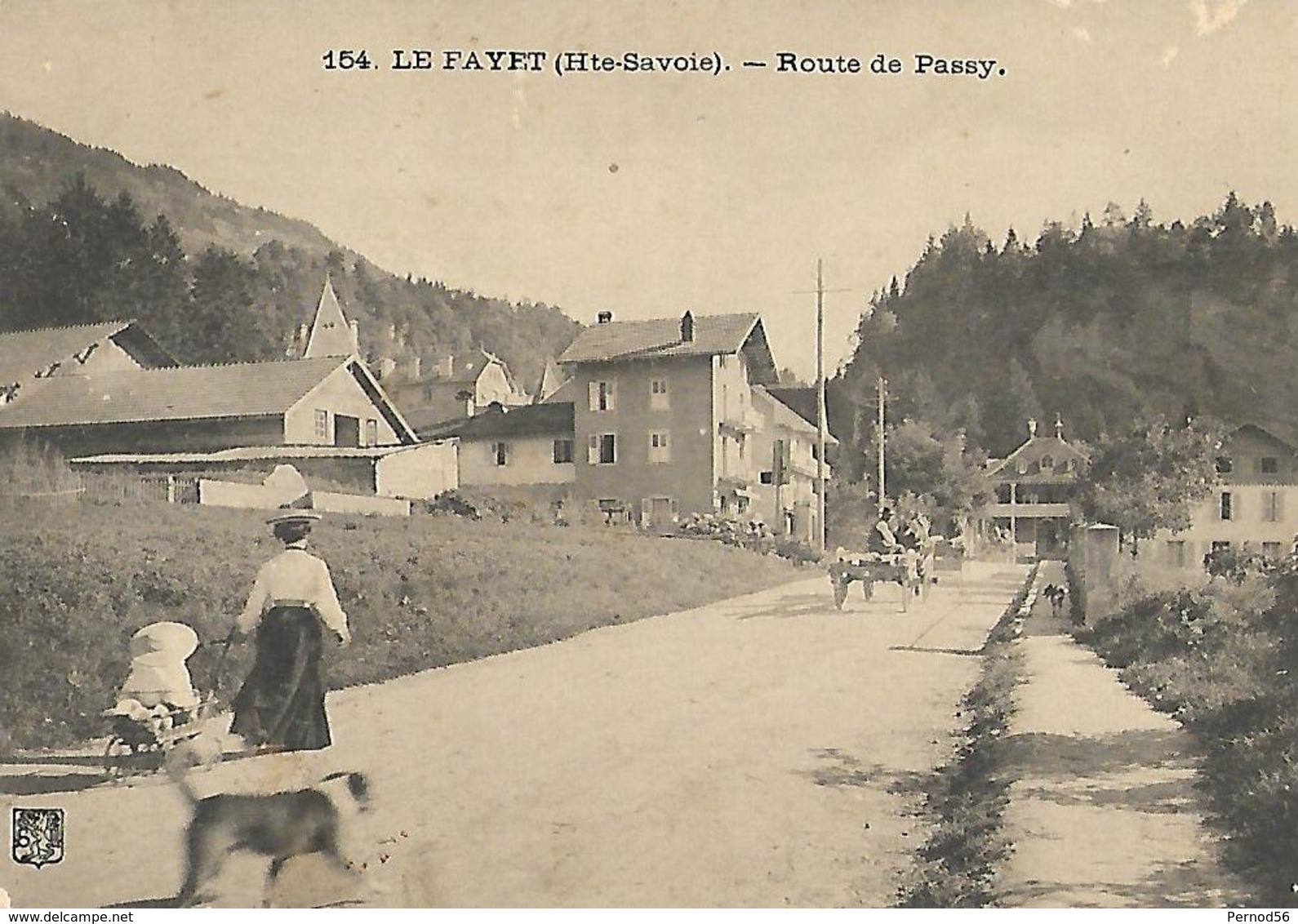 Haute Savoie  LE FAYET Route De Passy Attelage Poussette Chariot Carte Coupée En Ht à D - Autres & Non Classés