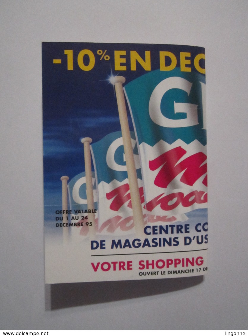 1996 PETIT CALENDRIER EN 2 VOLETS GRAY (70) MODE CENTRE COMMERCIAL DE MAGASINS D'USINES ET DE NÉGOCE - Petit Format : 1991-00