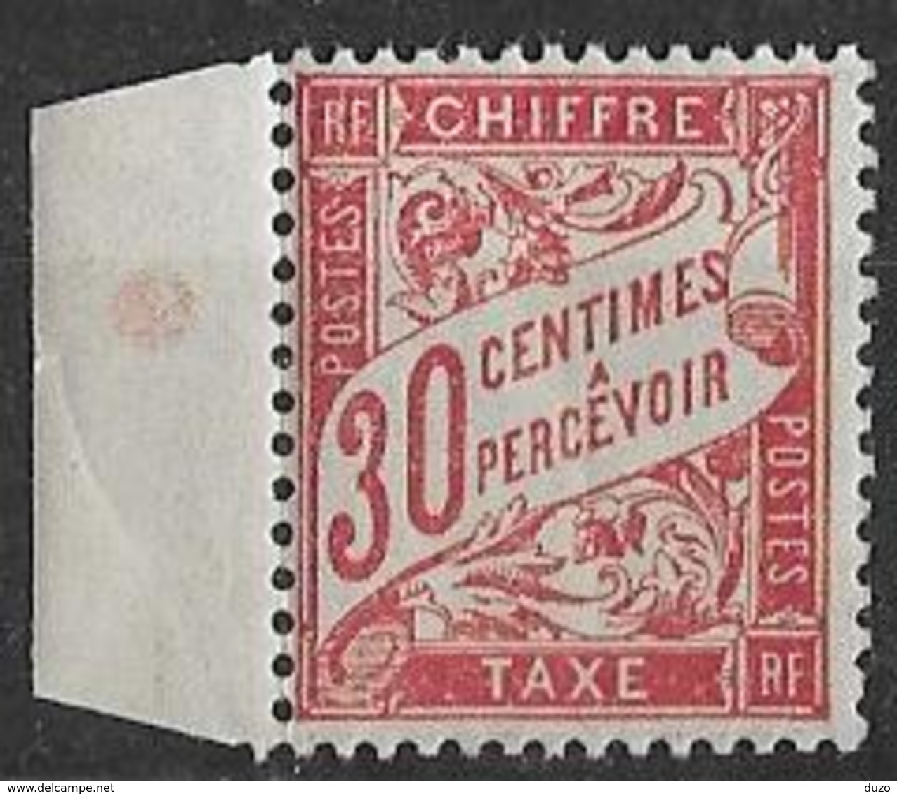 France 1893/1935 - Timbre Taxe - Type Duval 30 C. Rouge Carminé  Y&T N° 33 ** Neuf Luxe (gomme D'origine Intacte). - 1859-1959 Neufs