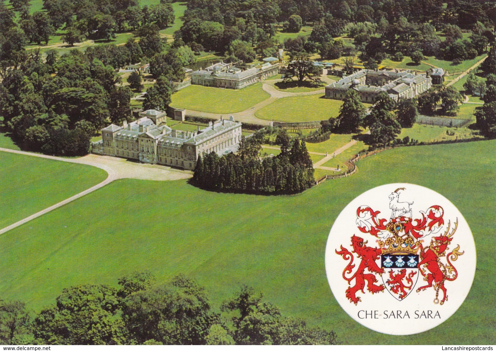 Postcard  Woburn Abbey Aerial View West Front My Ref  B23356 - Other & Unclassified