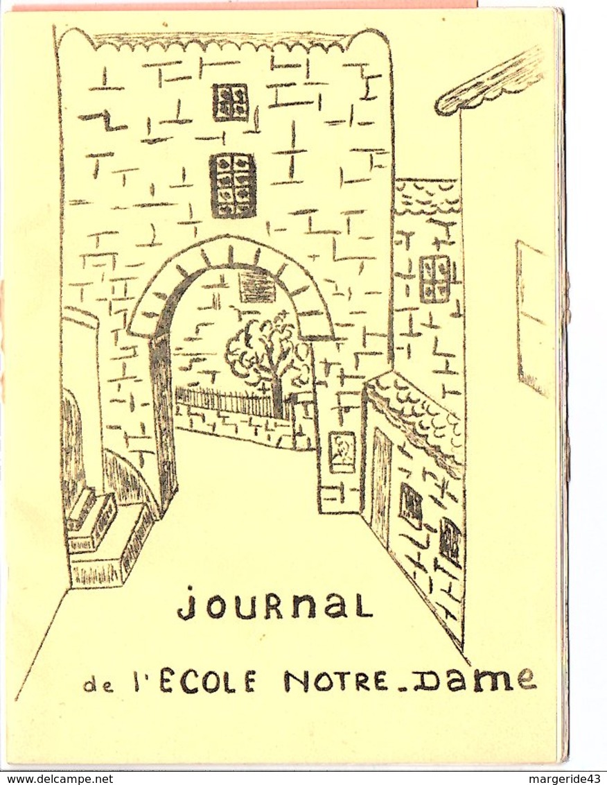 JOURNAL DE L'ECOLE NOTRE DAME à BILLOM PUY DE DOME 1969 - Desde 1950