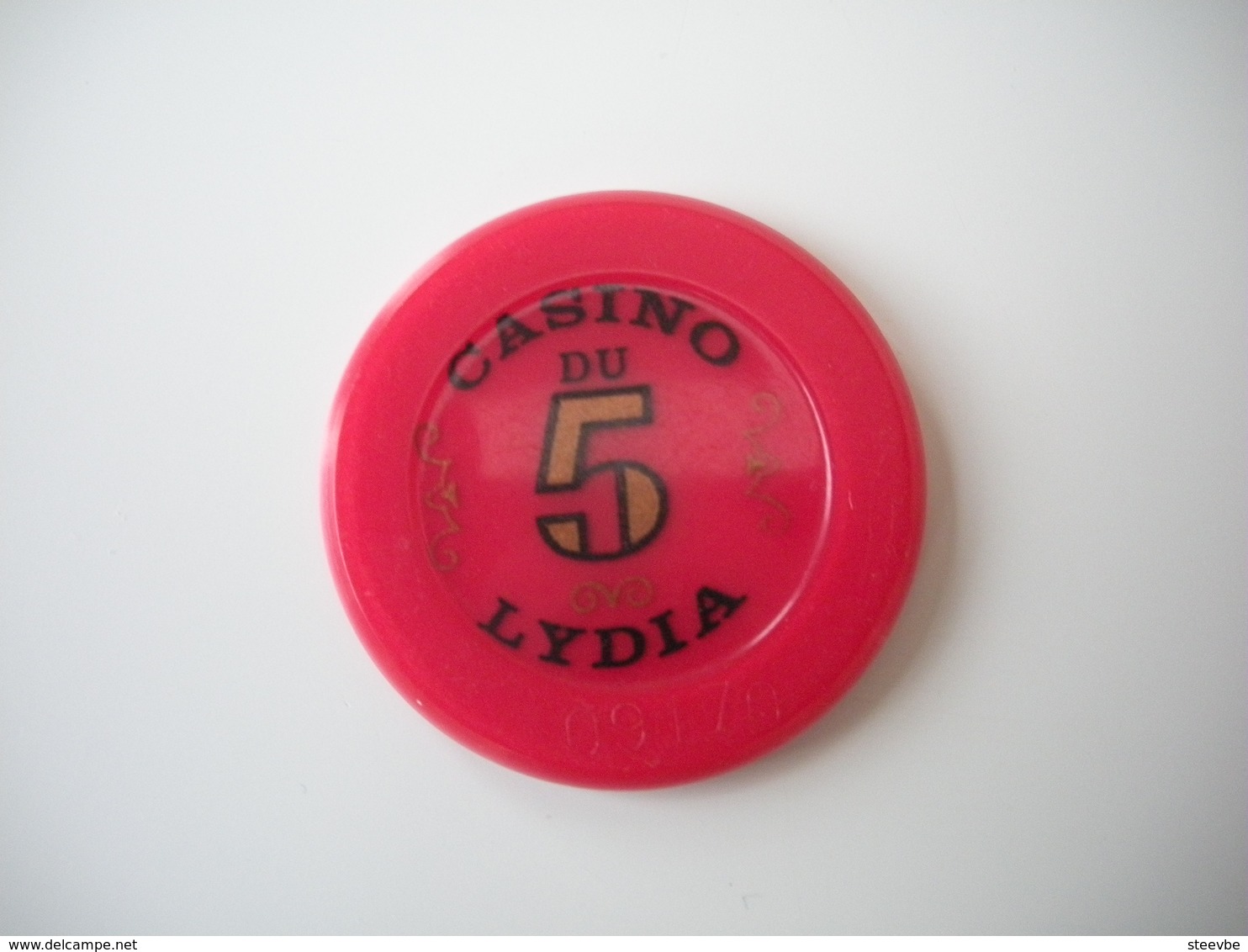 Casino Chip Fiche 5 FF  Casino Lydia France - Casino
