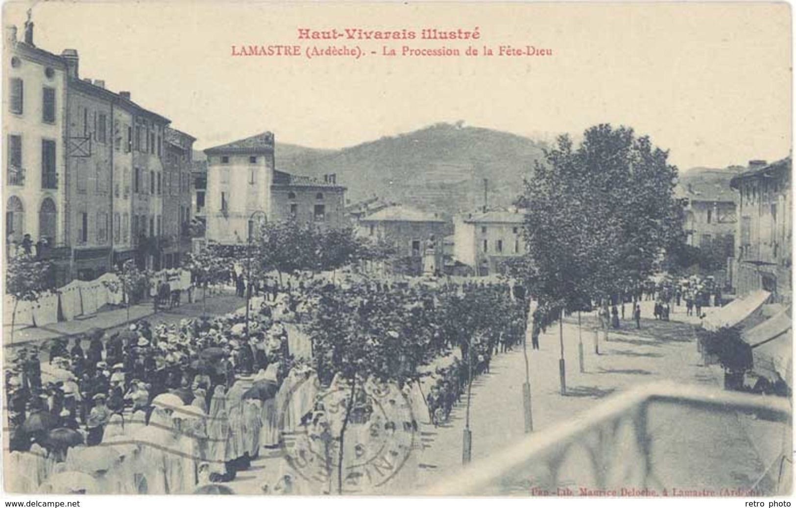 Cpa Lamastre – La Procession De La Fête Dieu - Lamastre