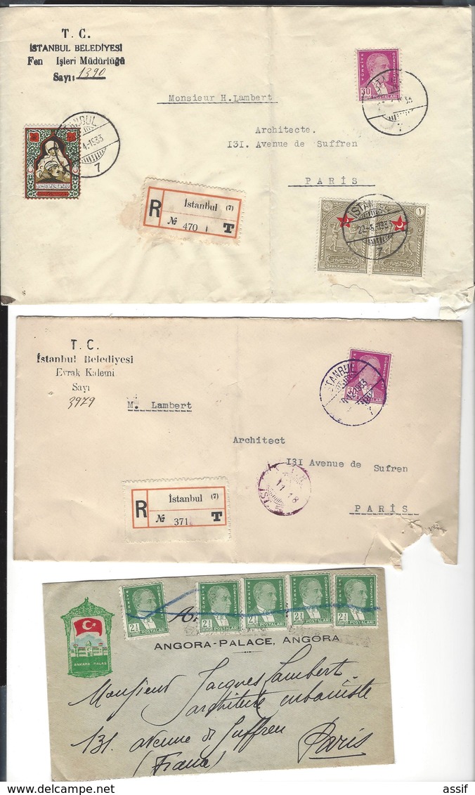 TURQUIE  17 Enveloppes  Années 1930 - 1940 - Other & Unclassified