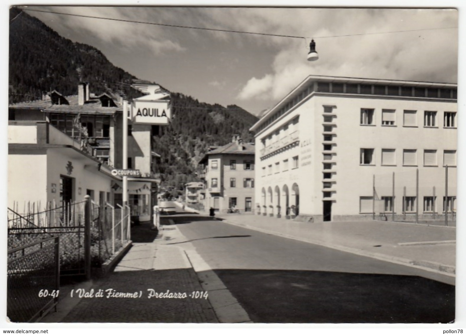 VAL DI FIEMME - PREDAZZO - TRENTO - 1957 - DISTRIBUTORE BENZINA AQUILA - Trento