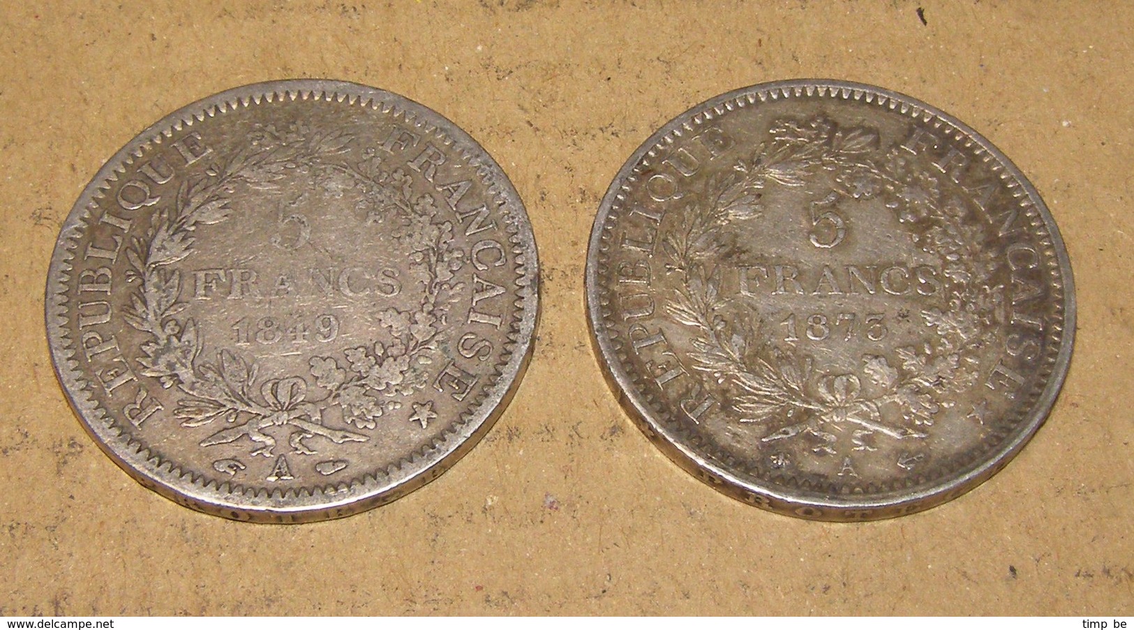 Lot De 2 Pièces De 5 Francs "Liberté Egalité Fraternité" - Autres & Non Classés