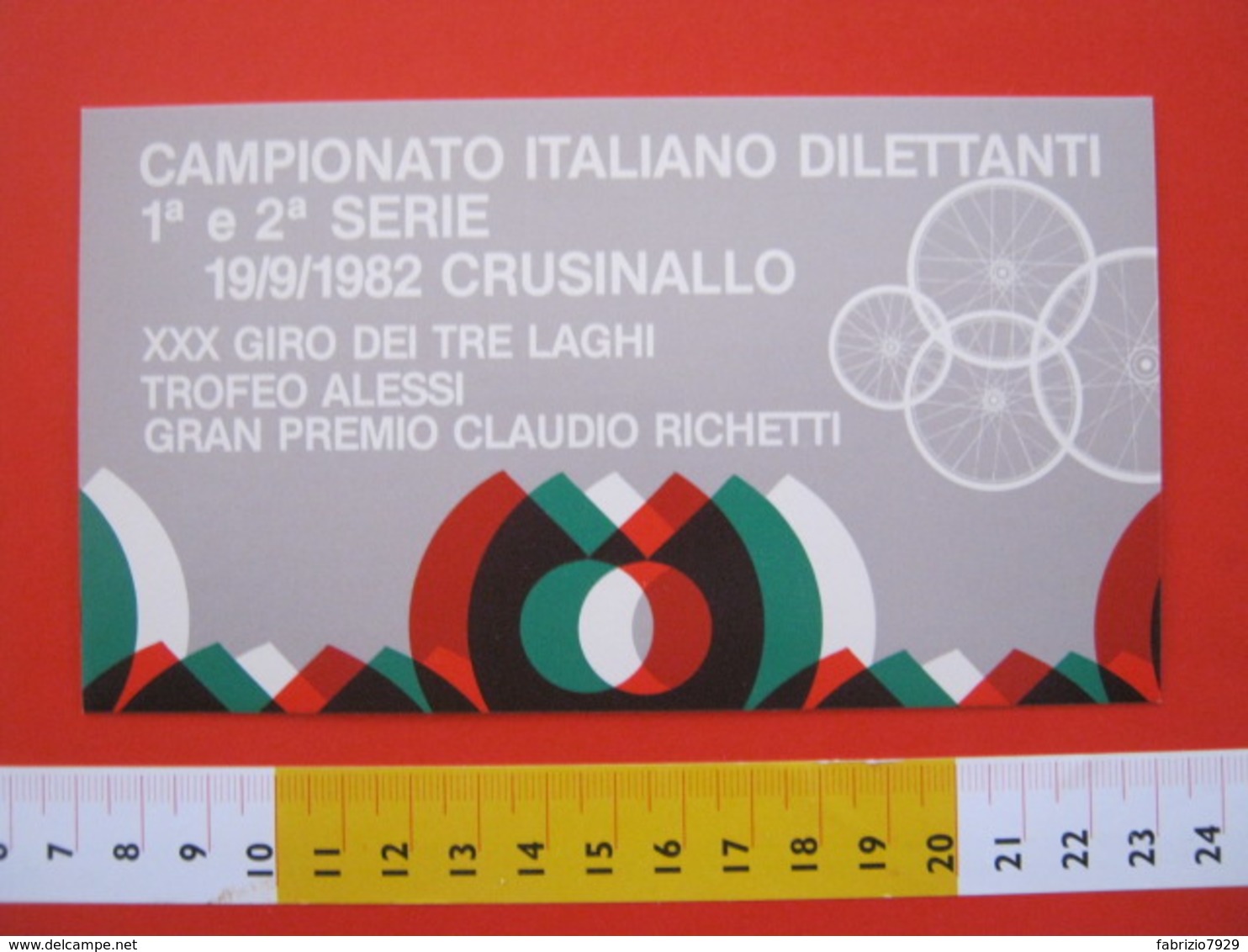 A.06 ITALIA ANNULLO - 1982 CRUSINALLO VERBANIA NOVARA CICLISMO CAMPIONATO ITALIANO DILETTANTI GIRO TRE LAGHI LAKE - Cycling
