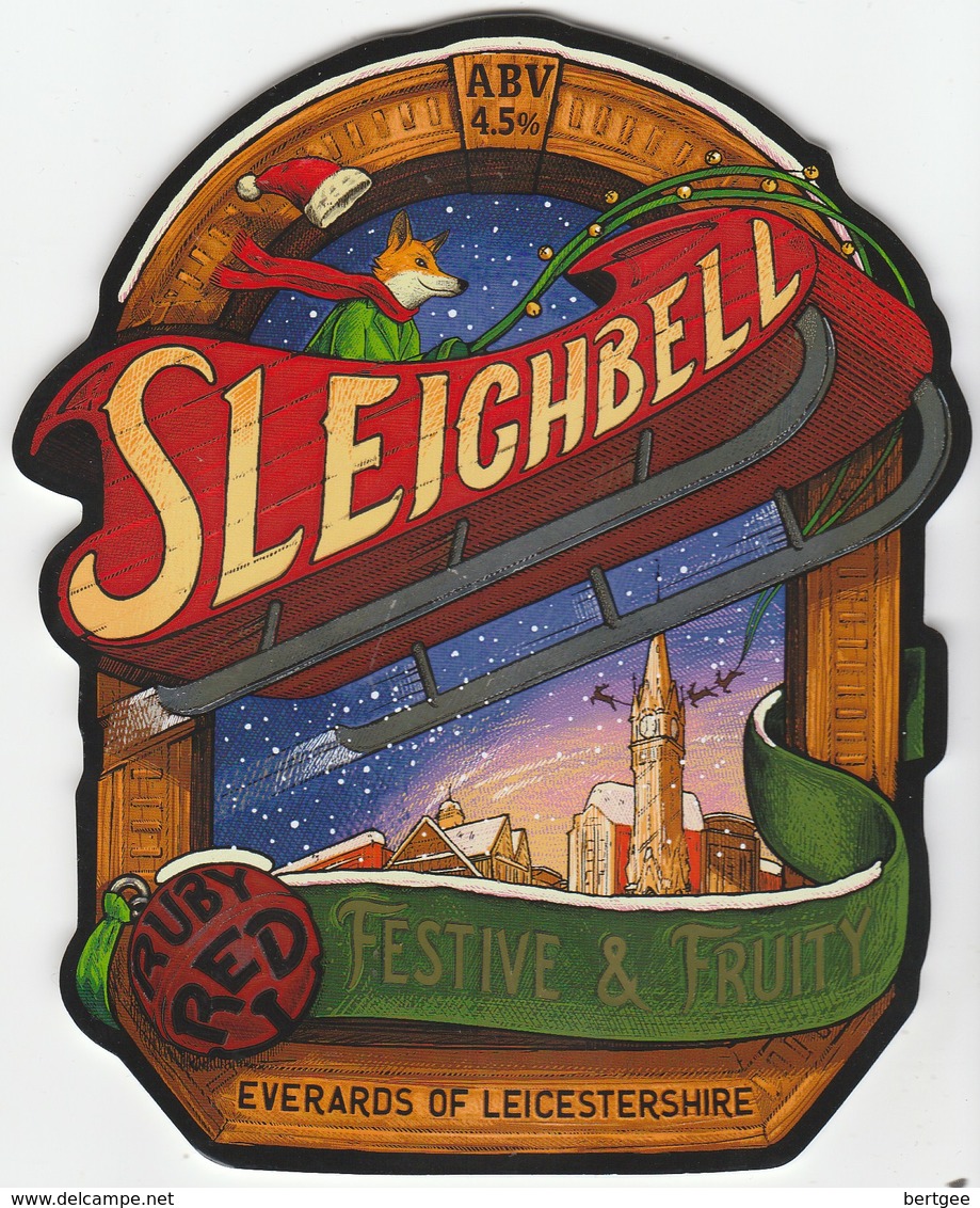 EVERARDS BREWERY (NARBOROUGH, ENGLAND) - SLEIGHBELL - PUMP CLIP FRONT - Enseignes