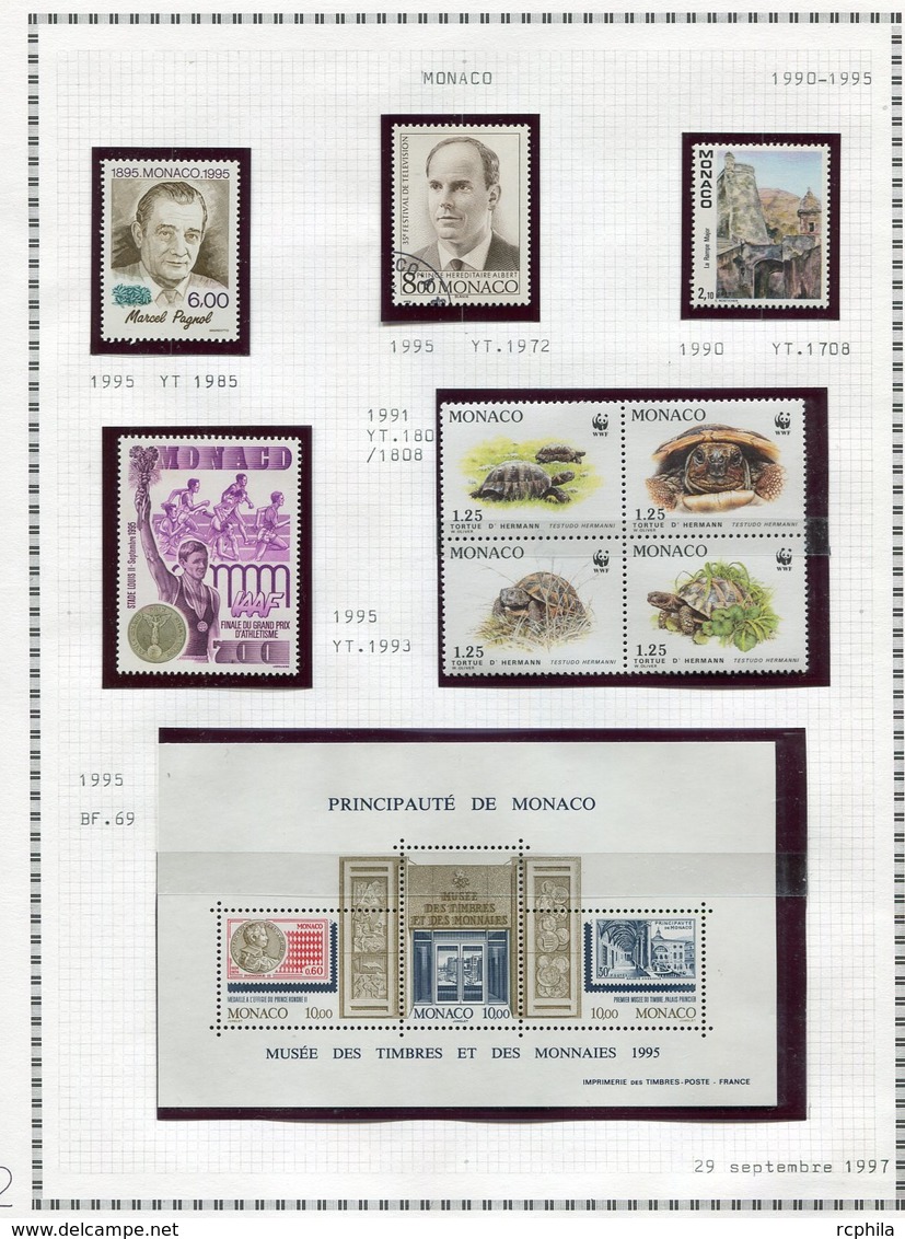 RC 11367 MONACO COLLECTION POSTE BLOCS TAXES NEUF TB - Collections, Lots & Séries