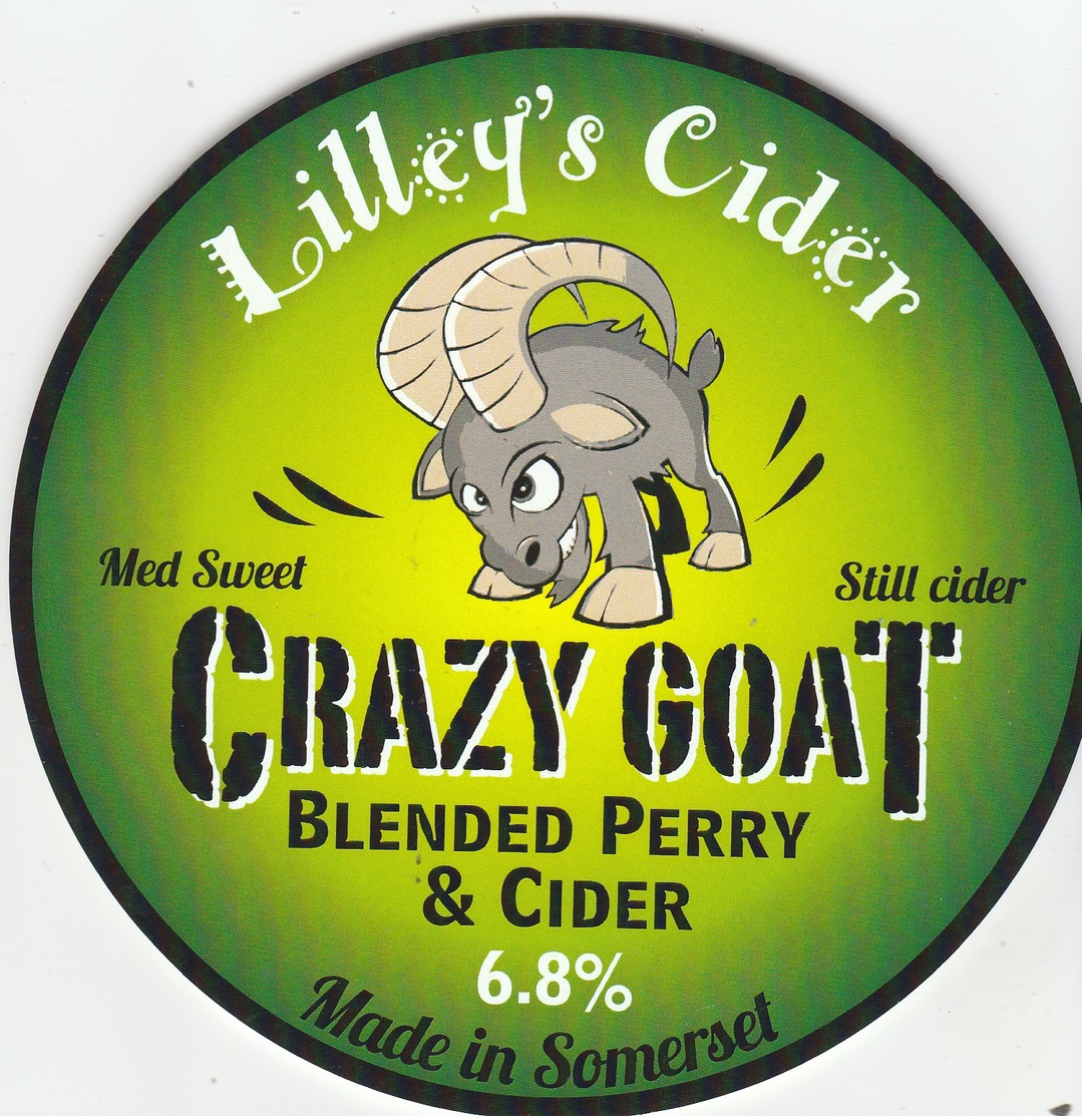 LILLEY'S CIDER (FROME, ENGLAND) - CRAZY GOAT - PUMP CLIP FRONT - Enseignes