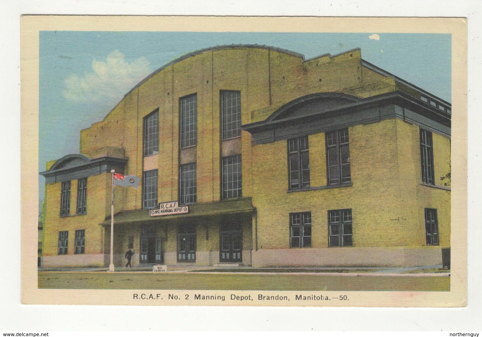 BRANDON, Manitoba, Canada,  R. C. A. F. No. 2 Manning Depot, 1946 WB PECO  Postcard - Brandon