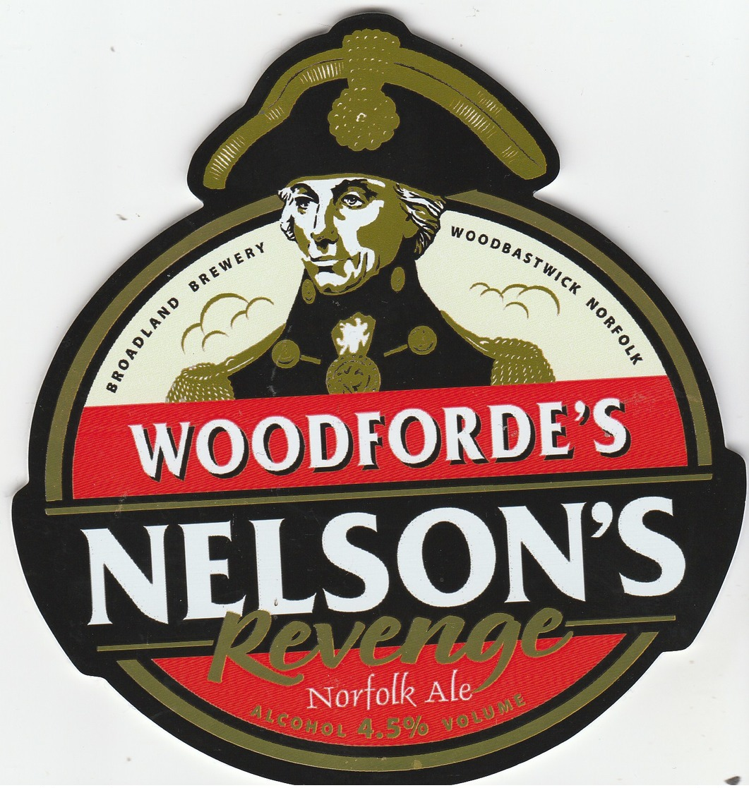 WOODFORDE'S BREWERY (WOODBASTWICK, ENGLAND) - NELSON'S REVENGE - PUMP CLIP FRONT - Enseignes