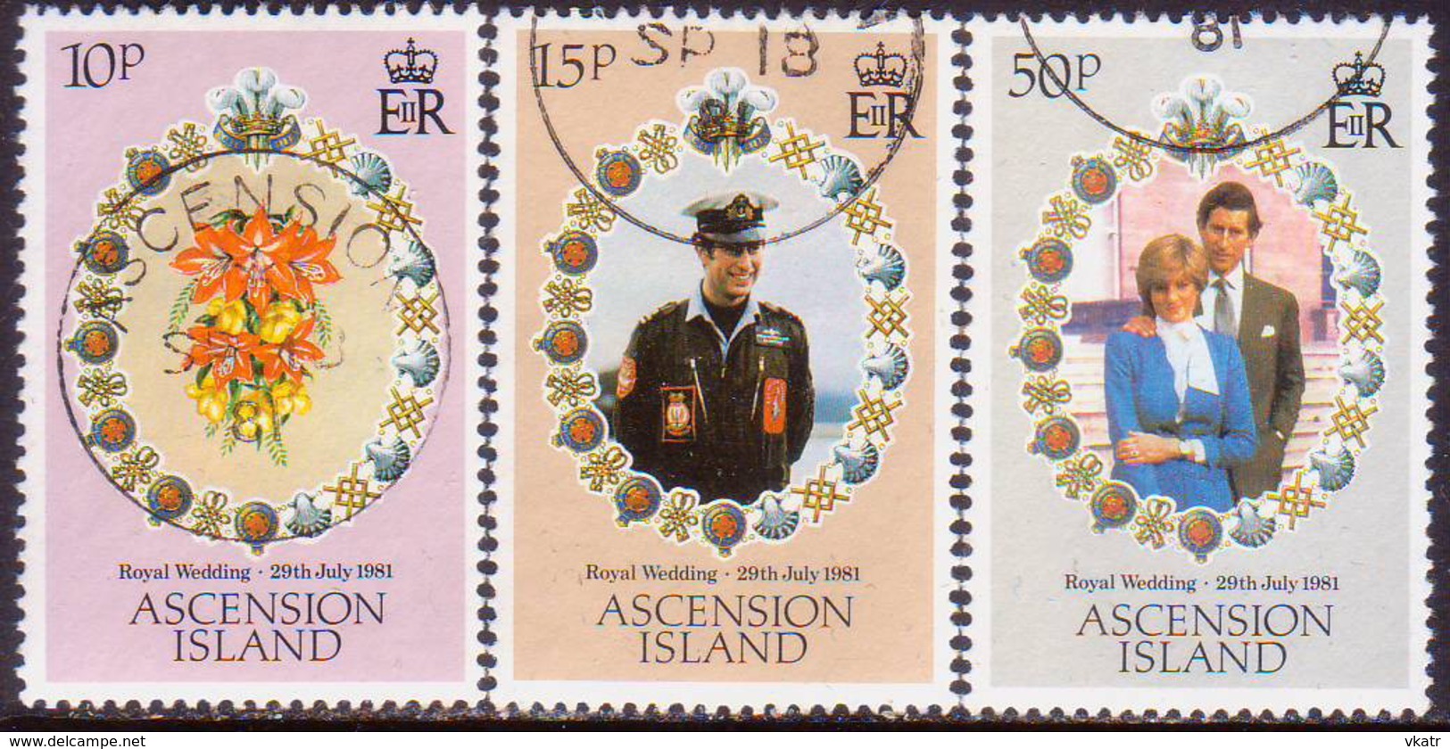 1981 ASCENSION SG #302-04 Compl.set Used Royal Wedding - Ascension