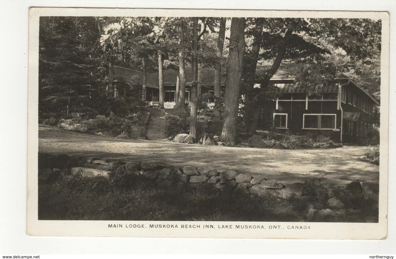 GRAVENHURST, Ontario, Canada, Muskoka Beach Inn (now Taboo Resort), 1945 RPPC, Muskoka County - Muskoka