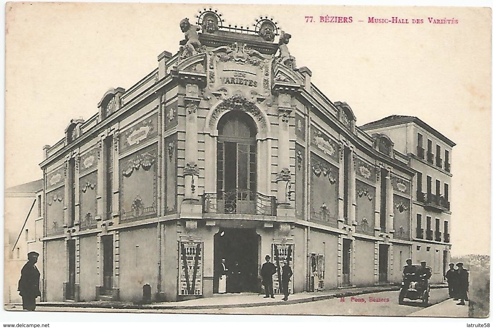 77 BEZIERS - Music-Hall Des Variétés  -  Belle Voiture à Droite - Beziers