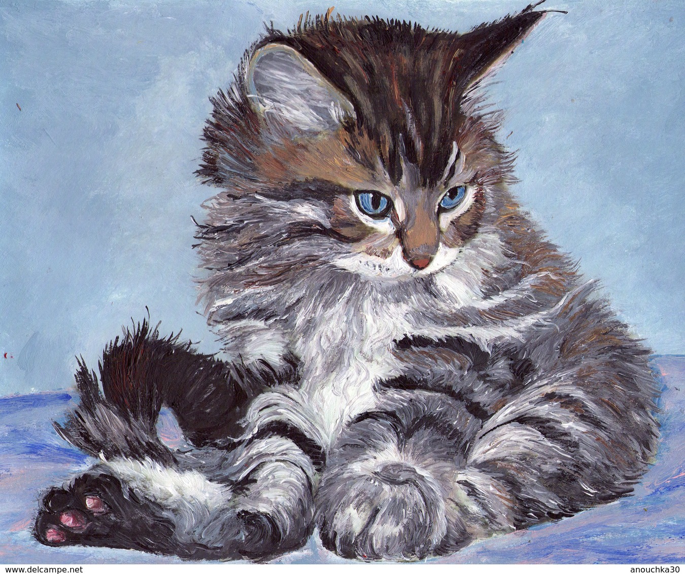 PEINTURE ACRYLIQUE SIGNEE MAEXI  CHATON - Acryl