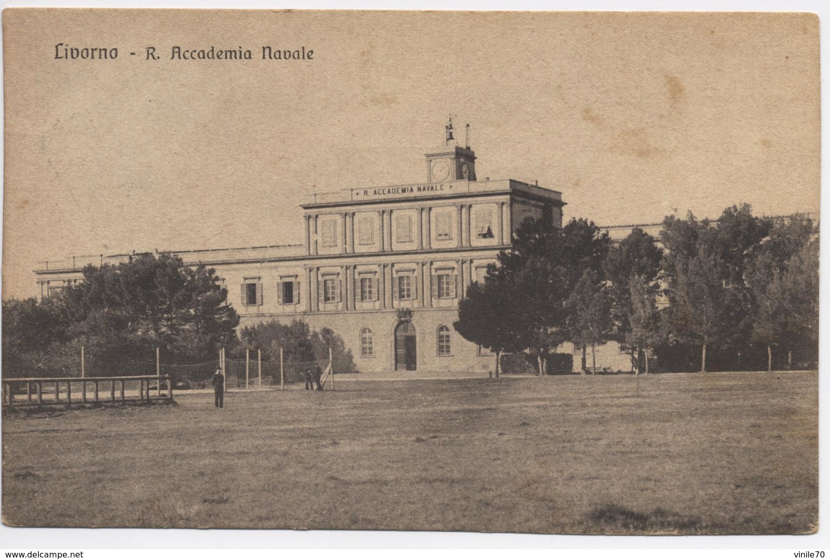 LIVORNO  Accademia Navale  Cartolina Viaggiata 1907 - Livorno