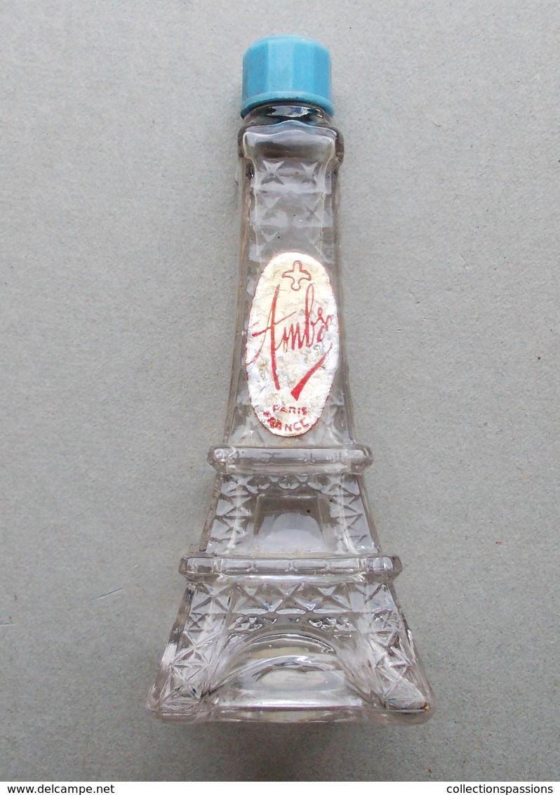 - Ancienne Miniature De Parfum - Ambre - Tour Eiffel - - Miniatures (sans Boite)