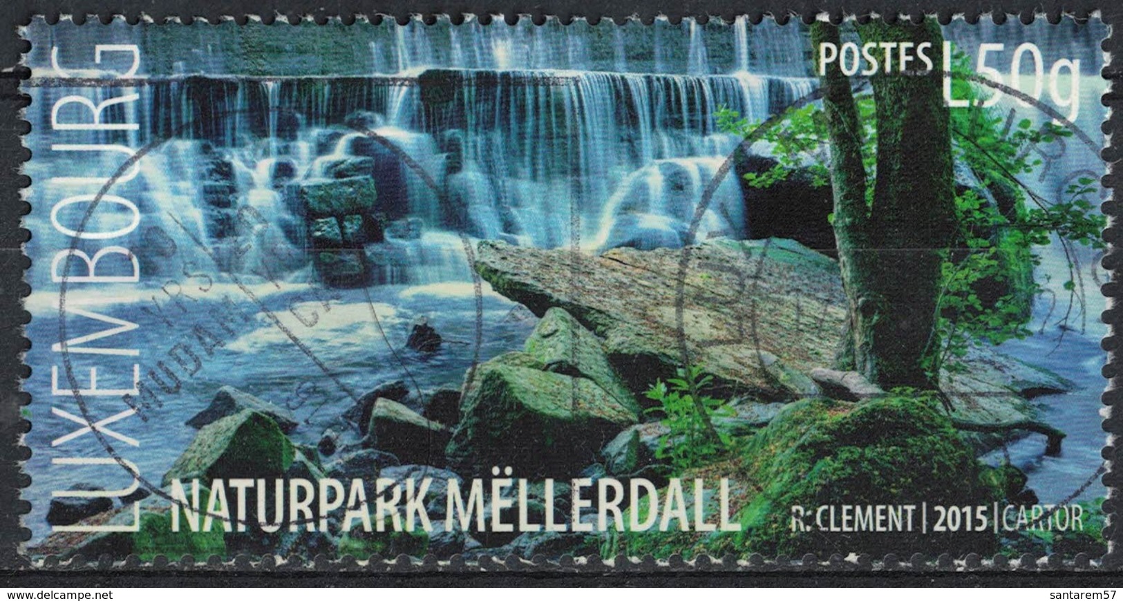 Luxembourg 2015 Oblitéré Used Naturpark Mëllerdall Parc Naturel SU - Oblitérés