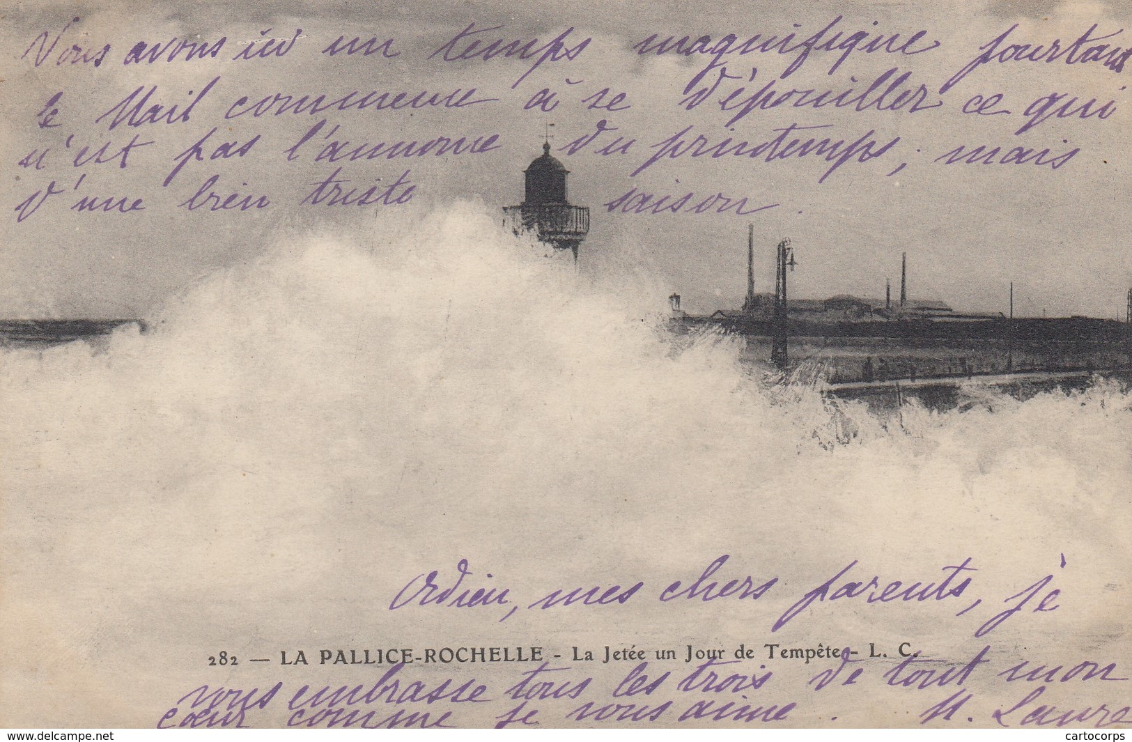 17 - La Palice-Rochelle - La Jetée Un Jour De Tempête - La Rochelle