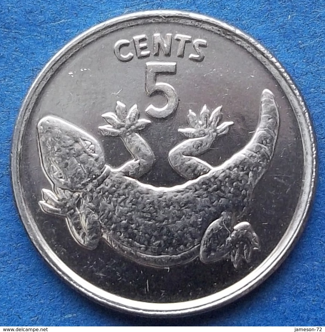 KIRIBATI - 5 Cent 1979 "stump-tailed Gecko" KM# 3 - Edelweiss Coins - Kiribati