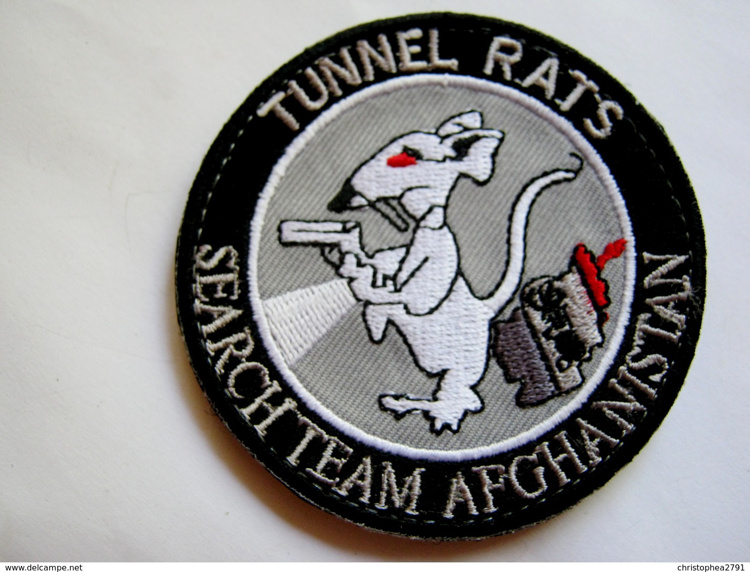 RARE ECUSSON DES FORCES SPECIALES OPEX AFGHANISTAN TUNNEL RATS SUR VELCROS - Armée De Terre