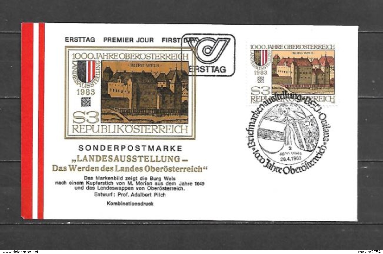 1983 - N. 1565 SU BUSTA CON ANNULLO PRIMO GIORNO (CATALOGO UNIFICATO) - FDC