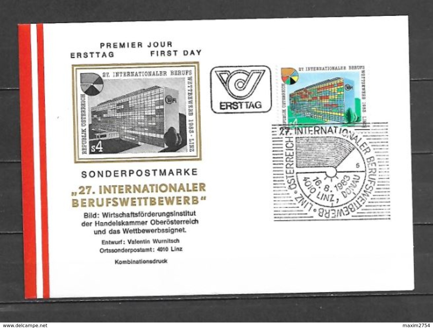 1983 - N. 1576 SU BUSTA CON ANNULLO PRIMO GIORNO (CATALOGO UNIFICATO) - FDC