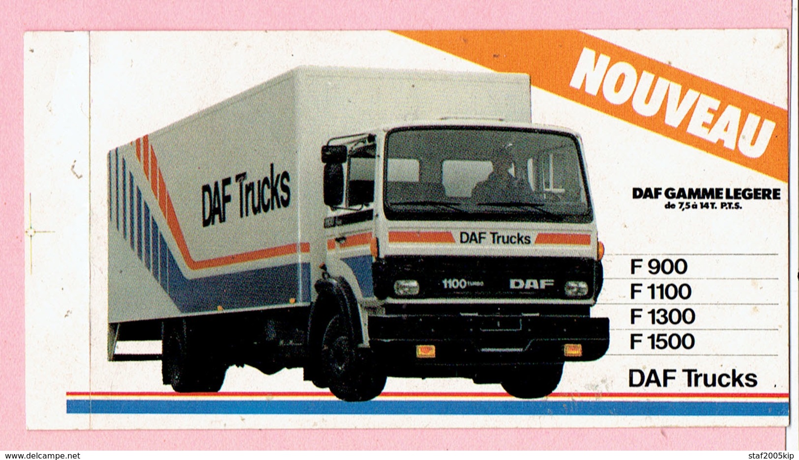 Sticker - DAF TRUCKS - F900 - F1100 - F1300 - F1500 - Autocollants