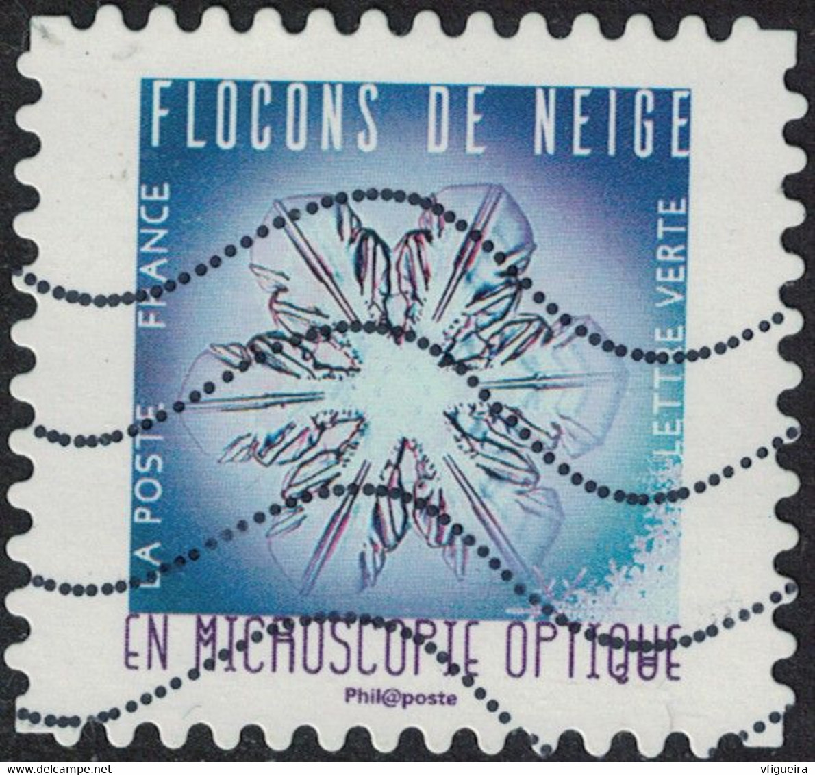 France 2018 Oblitéré Used Flocons De Neige En Microscopie Optique Timbre 4 Y&T 1635 - Used Stamps
