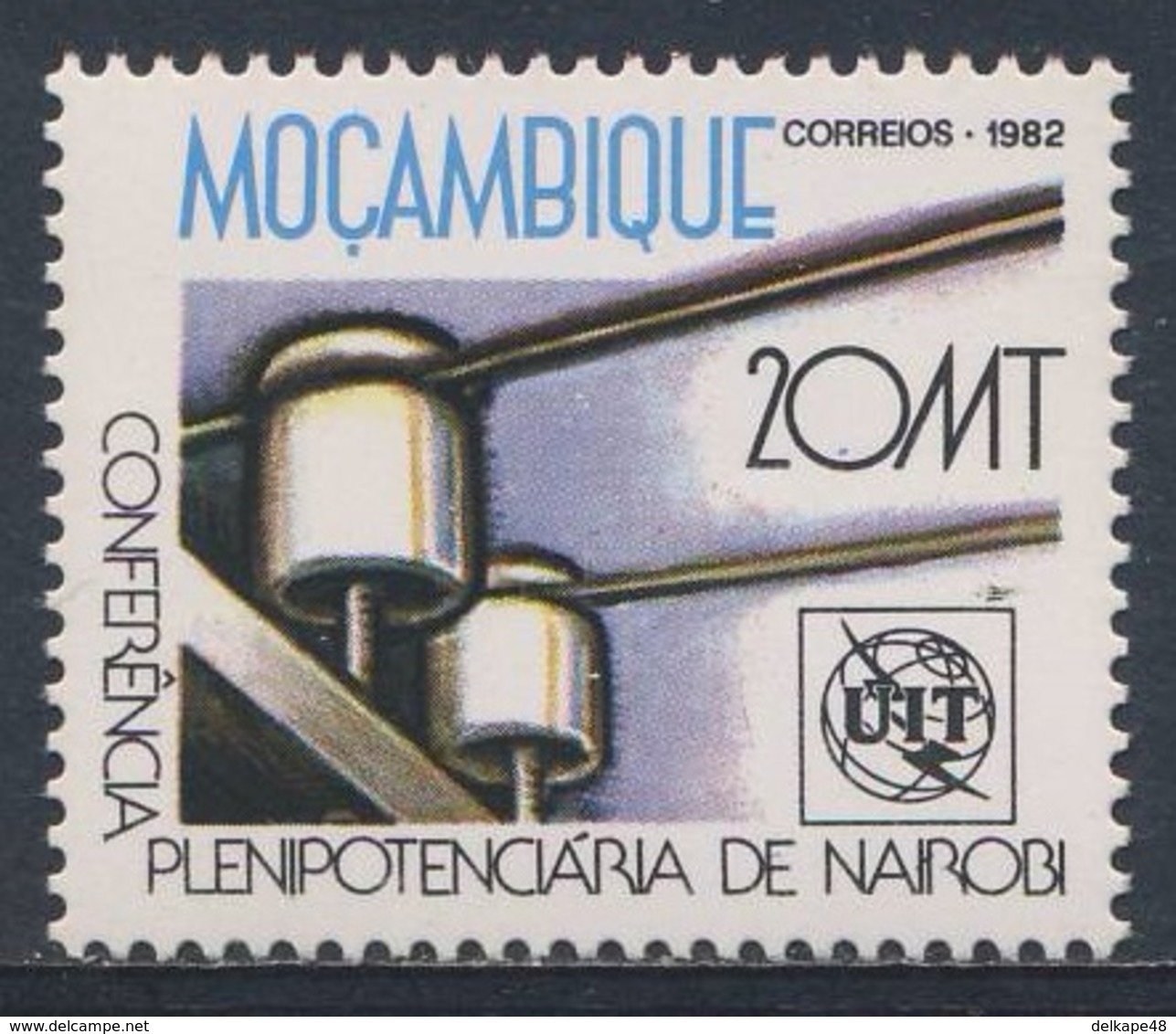 Mocambique  Mozambique 1982 Mi 883 YT 869 SG 945 ** Telephone Line - ITU Conference / Isolatoren Telefonleitung / UIT - Telecom