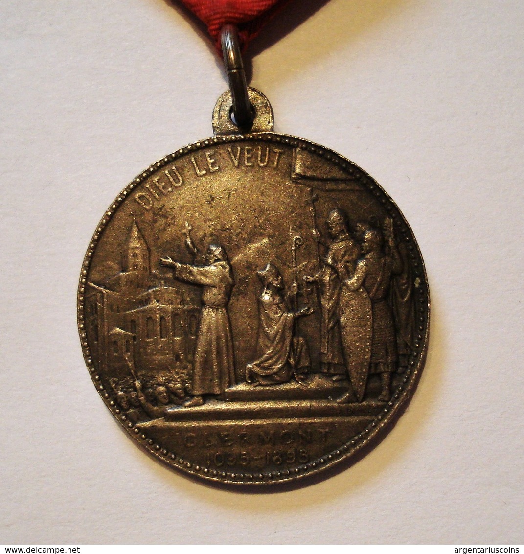 ANCIENNE MEDAILLE  CROISADE. CLERMONT 1095 - 1895, HUITIEME CENTENAIRE . - Autres & Non Classés