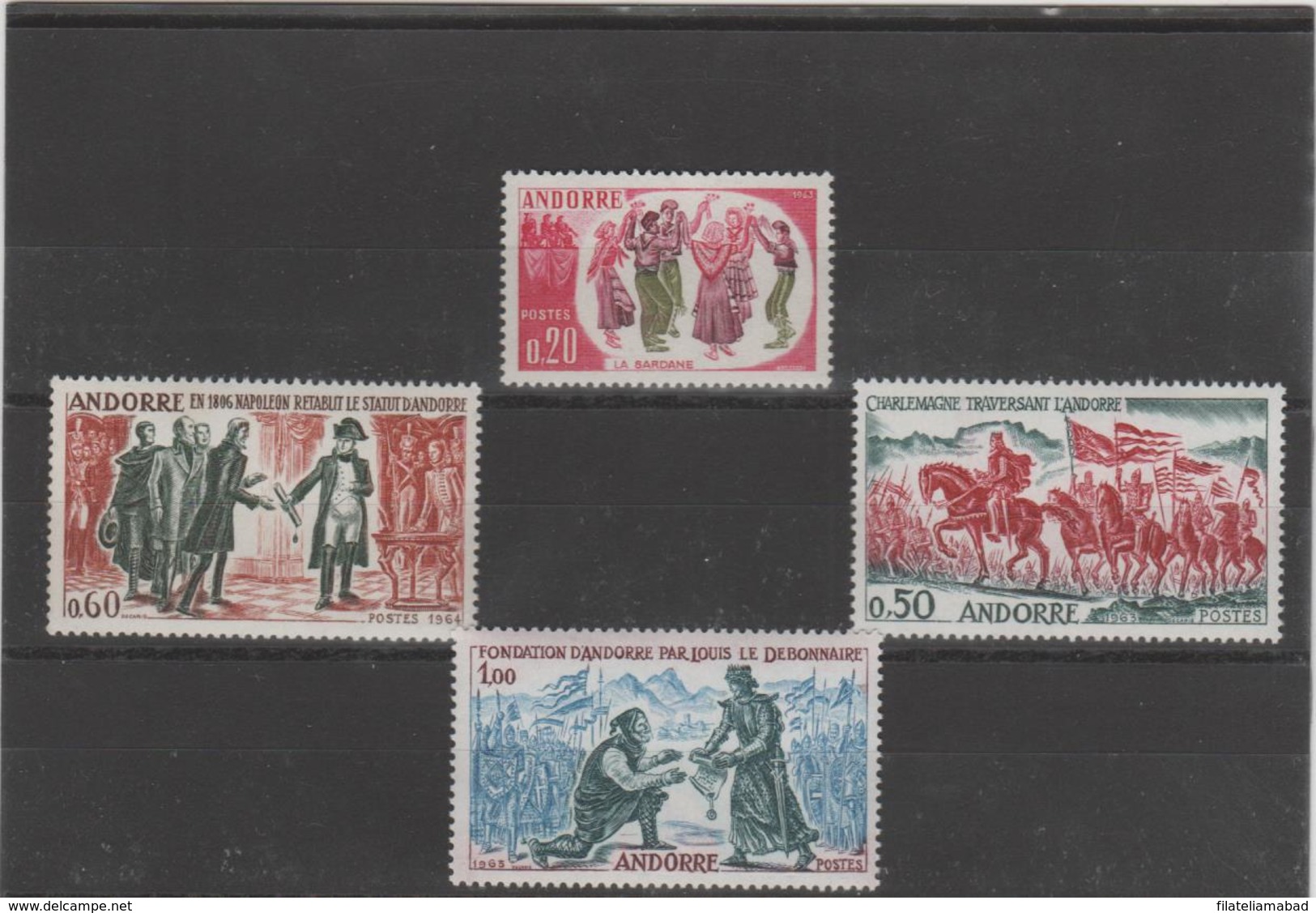 ANDORRA CORREO FRANCES 5 SELLOS SIN CHARNELA *** ALTO VALOR OFERTA ( S.5) - Neufs