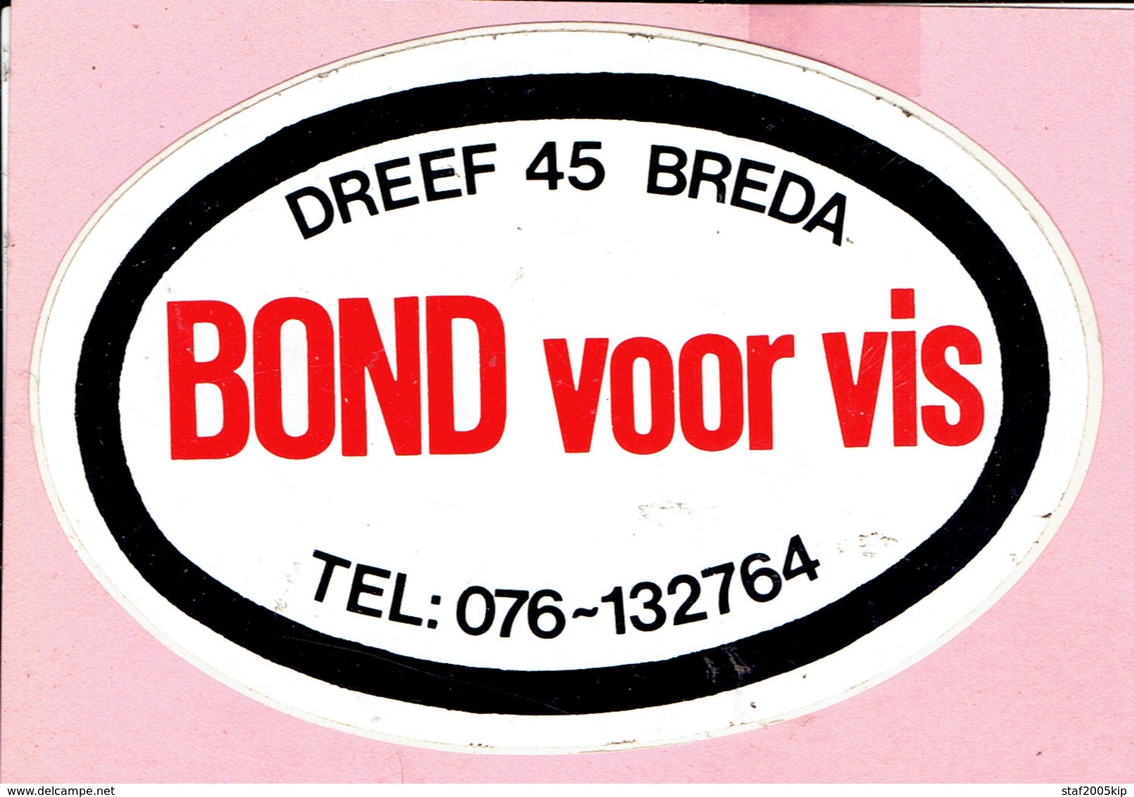 Sticker - BOND VOOR VIS - Dreef 45 Breda - Autocollants