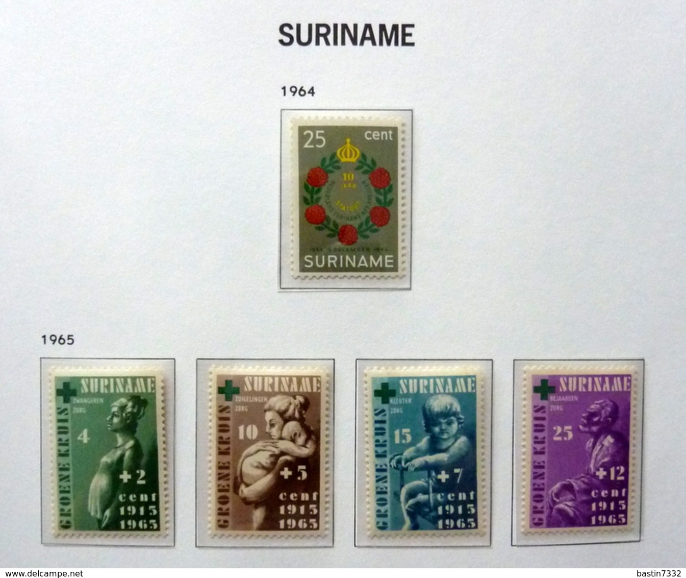 Suriname collection 1925-1975 in Davo Luxe with slipcase MNH/Postfris/Neuf sans charniere