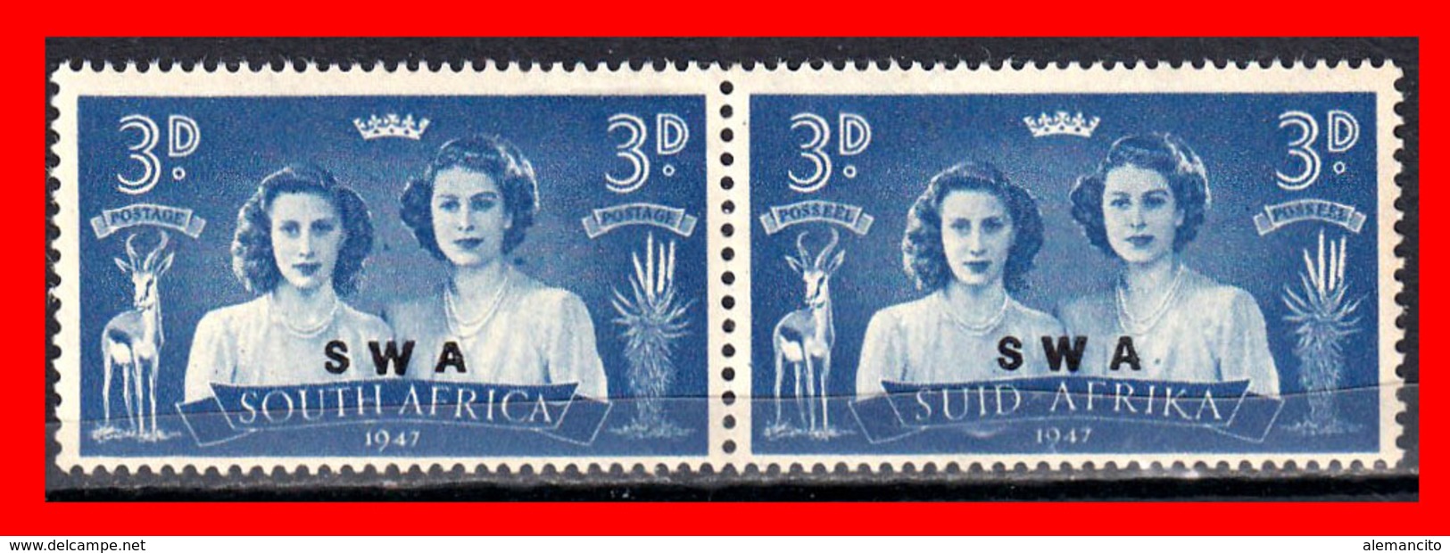 AFRICA SUID AND SOUTH AFRICA / PAIR STAMP AÑO 1947 - Oficiales