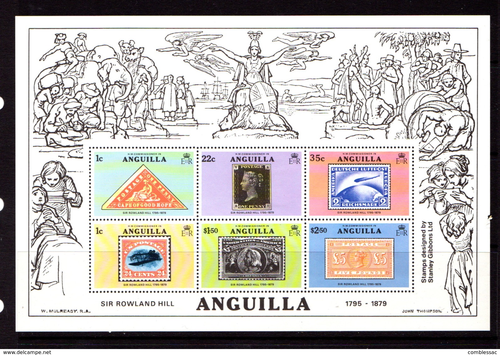 ANGUILLA    1979    Death  Centenary  Of  Sir  Rowland  Hill   Sheetlet   MNH - Anguilla (1968-...)