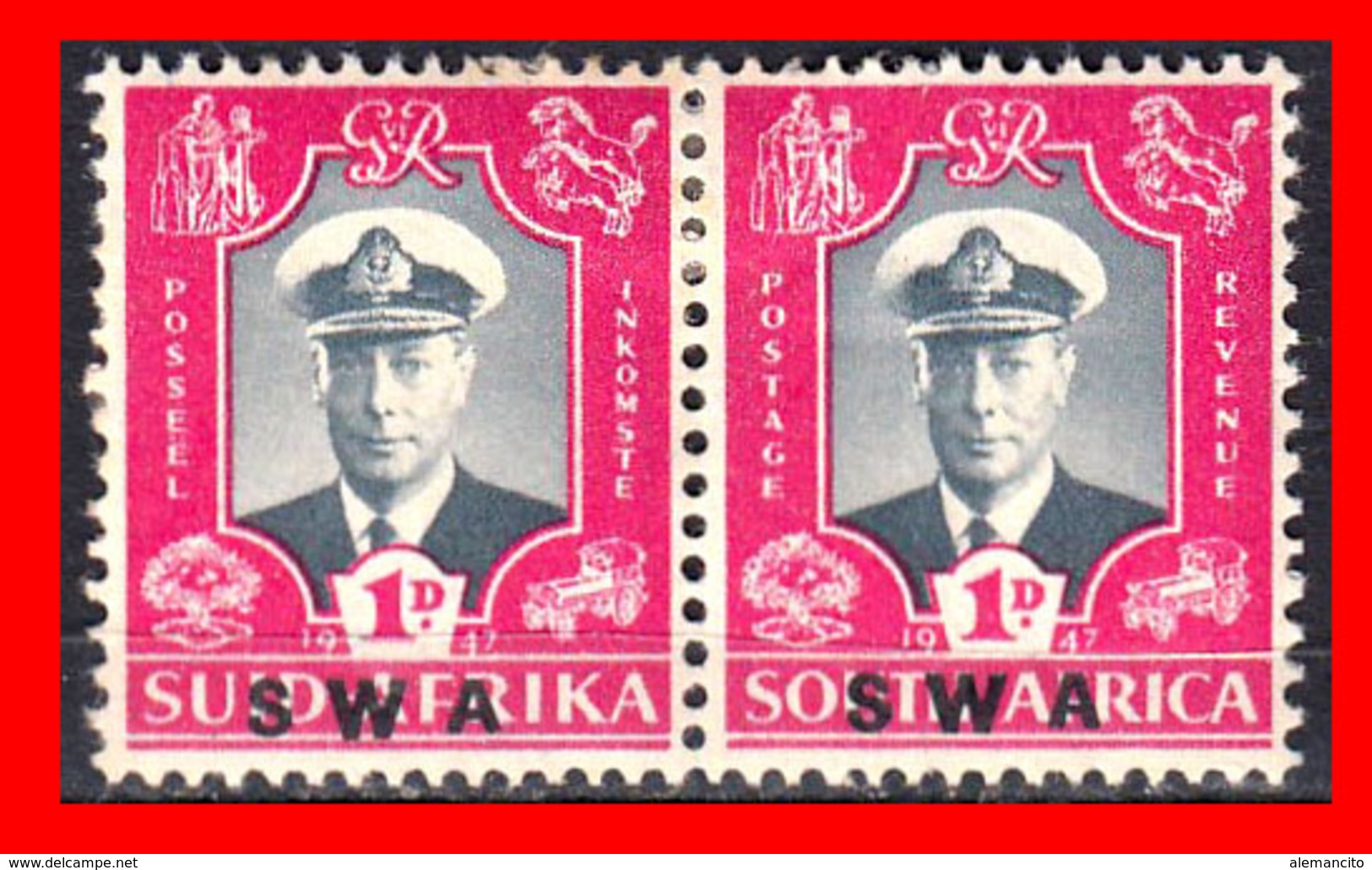 AFRICA RSA AFRICA /  PAIR STAMP AÑO 1969 GEORGE VI  ,, SWA ,, - Dienstzegels