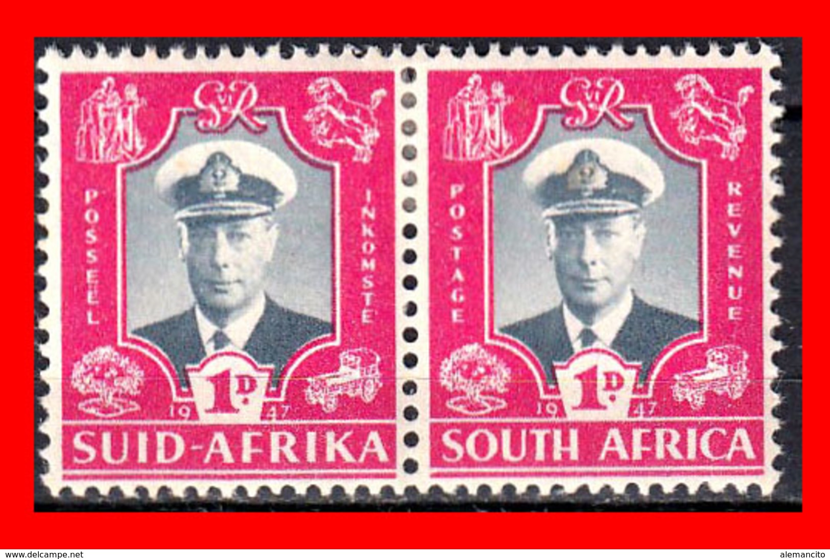 AFRICA RSA AFRICA /  PAIR  STAMP AÑO 1969 GEORGE VI - Oficiales