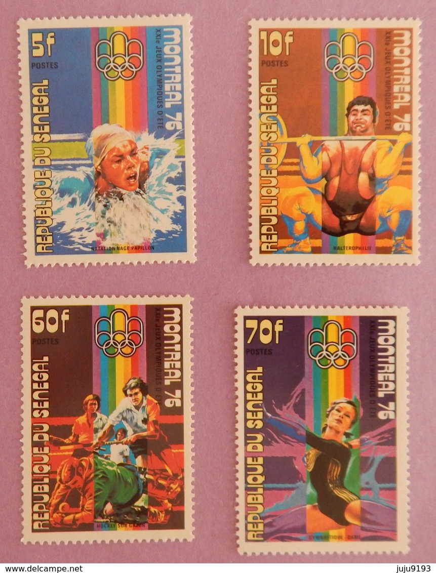 SENEGAL  ANNEE 1976 YT 439/440/441/443  NEUFS**MNH "JO DE MONTREAL" - Sénégal (1960-...)