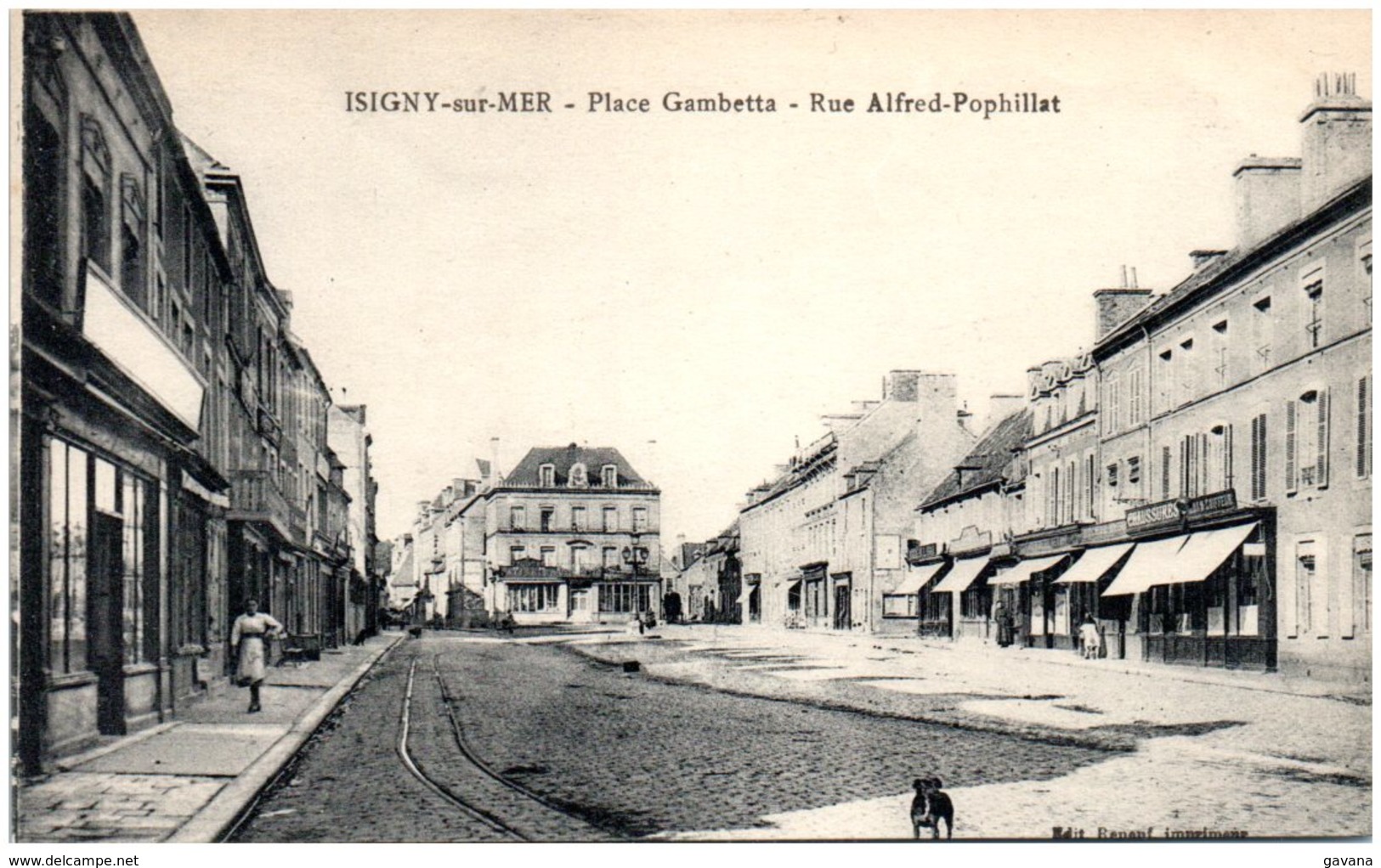 14 ISIGNY-sur-MER - Place Gambetta - Rue Alfred-Pophillat - Autres & Non Classés