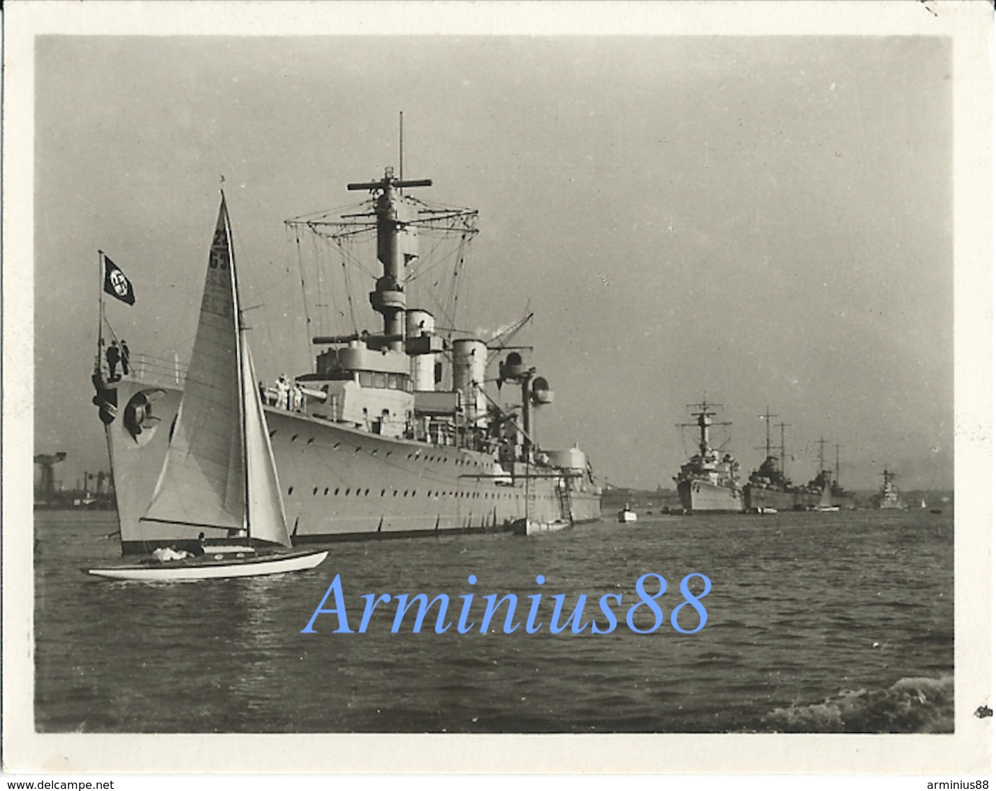 Kriegsmarine - Kreuzer "Karlsruhe" - Königsberg-Klasse - Im Kieler Hafen (Dans Le Port De Kiel) - War, Military